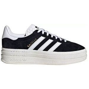 adidas Originals Women's Gazelle Bold Shoes - Black/White/Gold